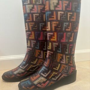 Fendi Multicolor Winter & Rain Boots